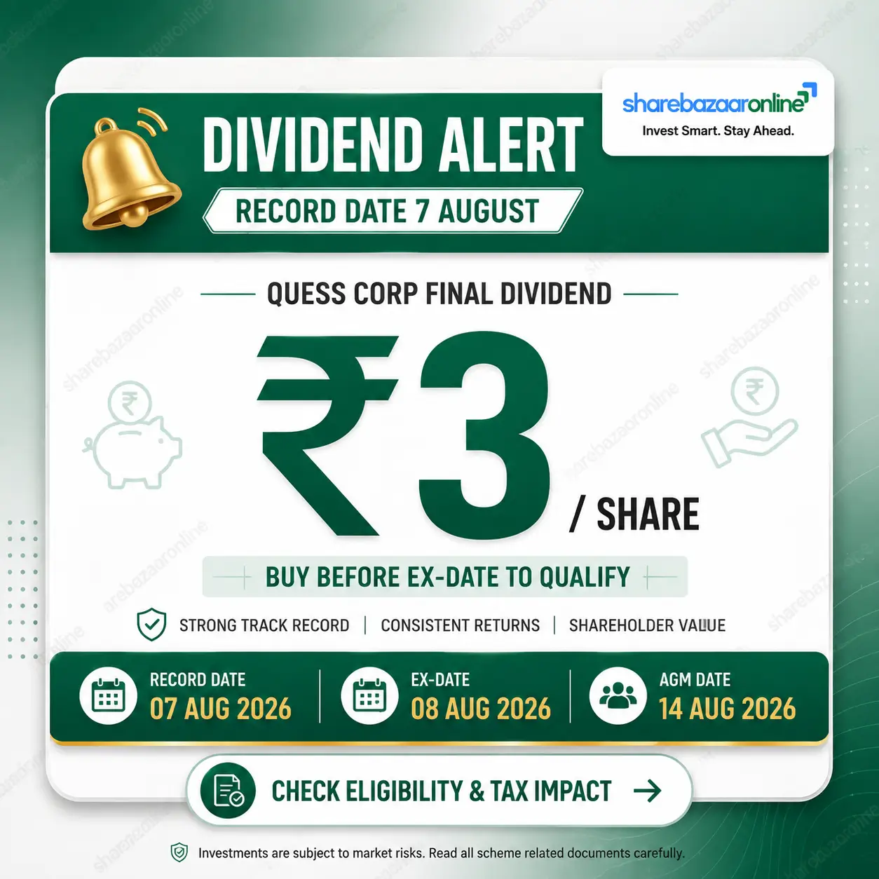 Quess Corp ₹3 Final Dividend 2026 — Record Date, Yield
