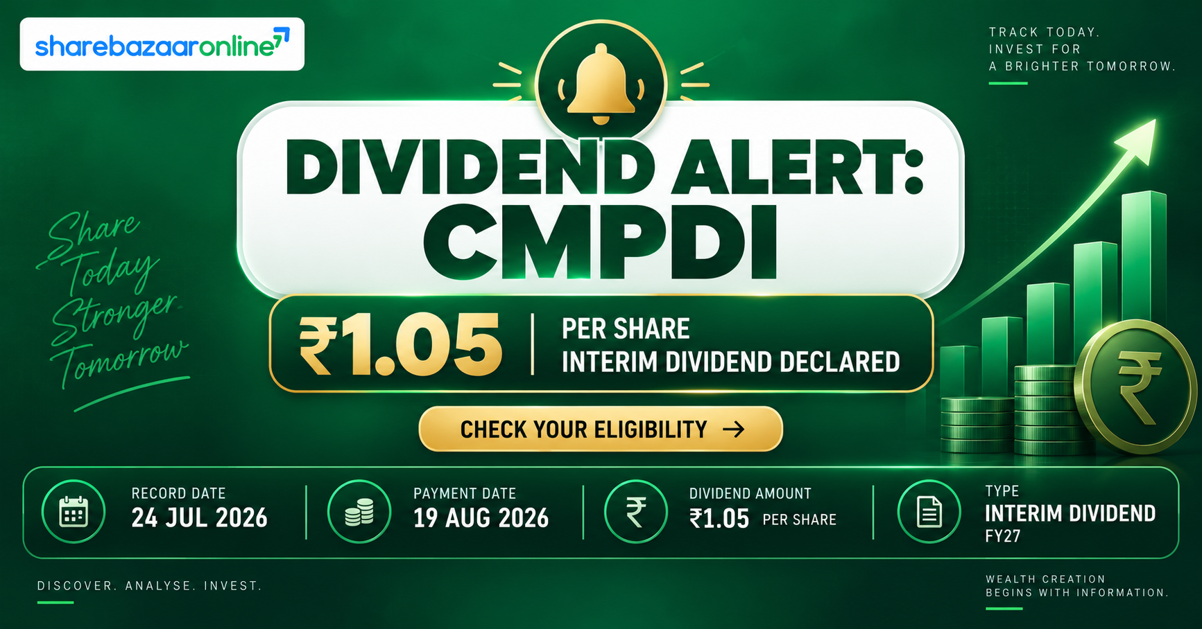 CMPDI Dividend 2026: ₹1.05 Interim Dividend Record Date, Yield, Sustainability