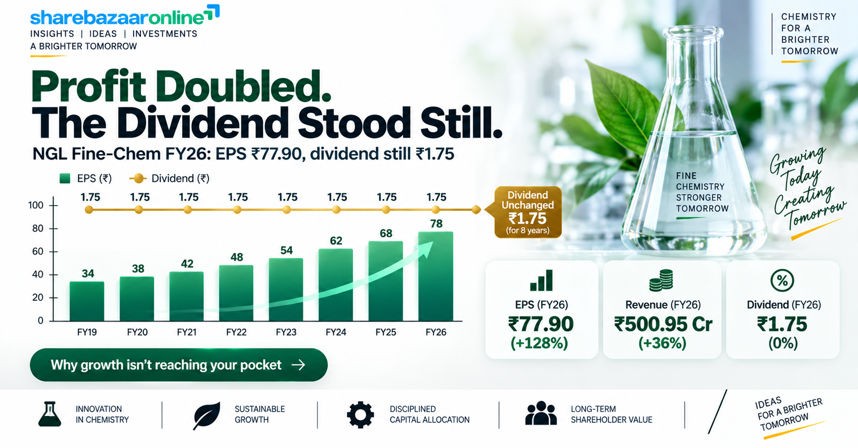 NGL Fine-Chem Dividend 2026 — ₹1.75 Final, Yield 0.06%, Record Date 18 Aug