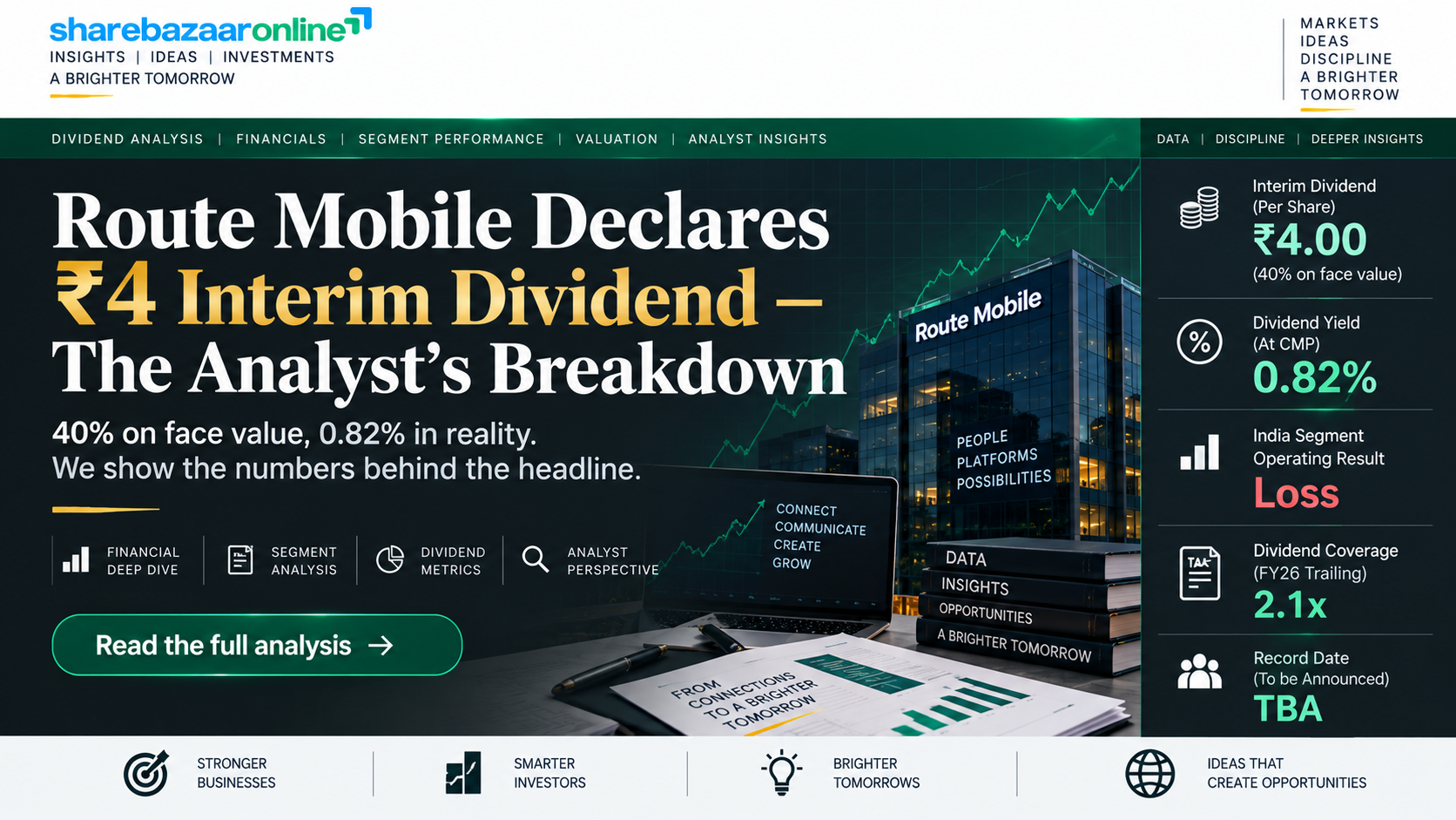 Route Mobile ₹4 Interim Dividend FY27 — Record Date, Yield, Tax